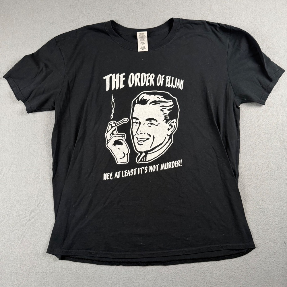 The Order of Elijah Band T-Shirt Mens XL Black Short Sleeve Hey Its Not Murder